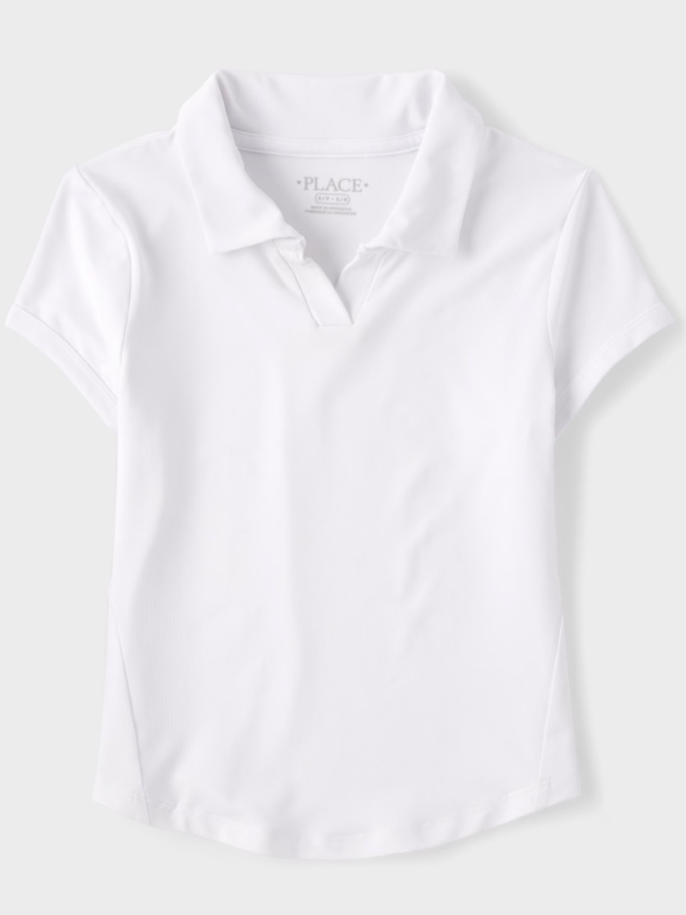 The Children's Place Girls Uniform Stretch Performance Polo White Small (5/6)